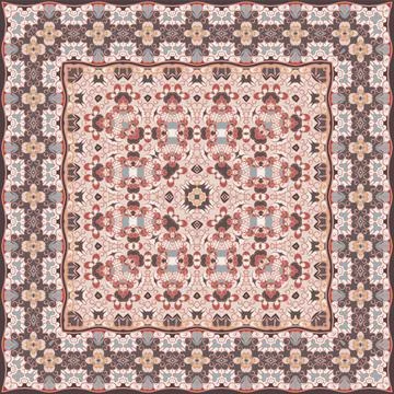 Persian colored carpet. Stock Illustration