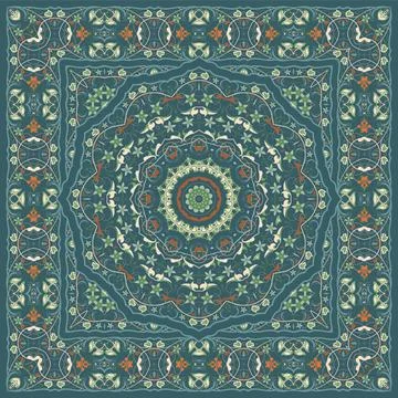 Persian colored carpet. Stock Illustration