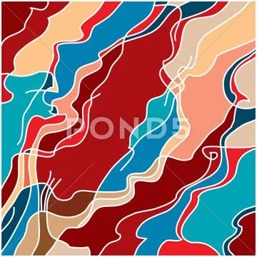 Persian decorative curls pattern Stock Illustration