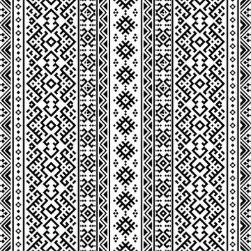 Persian ethnic motif pattern texture design background in monochrome color Stock Illustration