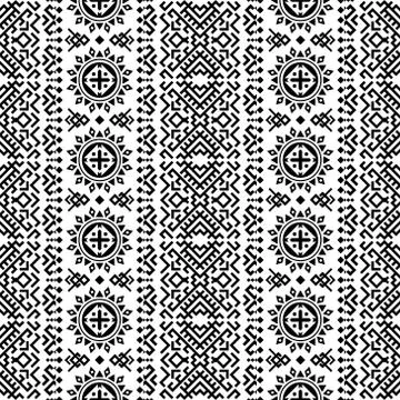 Persian ethnic motif pattern texture design background in monochrome color Stock Illustration