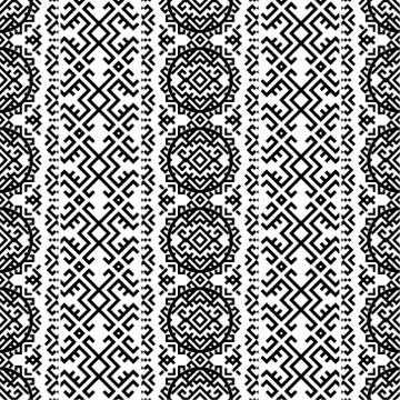 Persian ethnic motif pattern texture design background in monochrome color Stock Illustration