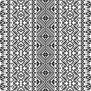 Persian ethnic motif pattern texture design background in monochrome color Stock Illustration