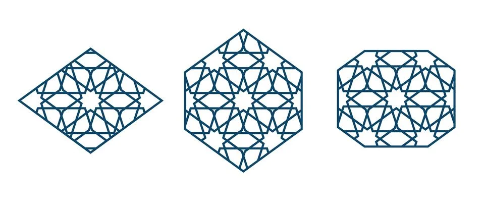 Persian geometric Islamic pattern for laser cut Stock Illustration