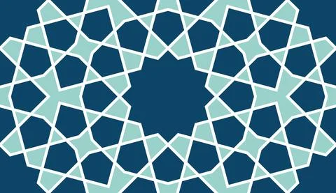 Persian geometric Islamic pattern of Ramadan cards Stock Illustration