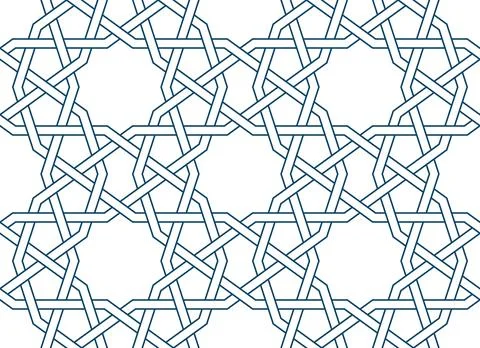 Persian geometric Islamic pattern of Ramadan cards Stock Illustration