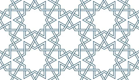 Persian geometric Islamic pattern of Ramadan cards Stock Illustration