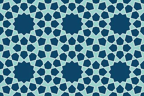 Persian geometric Islamic pattern of Ramadan cards Stock Illustration