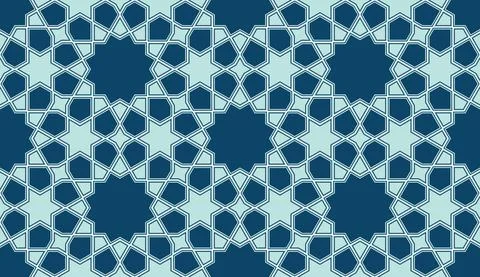 Persian geometric Islamic pattern of Ramadan cards Stock Illustration