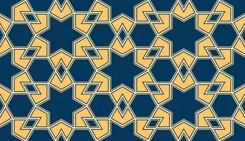 Persian geometric Islamic pattern of Ramadan cards Stock Illustration