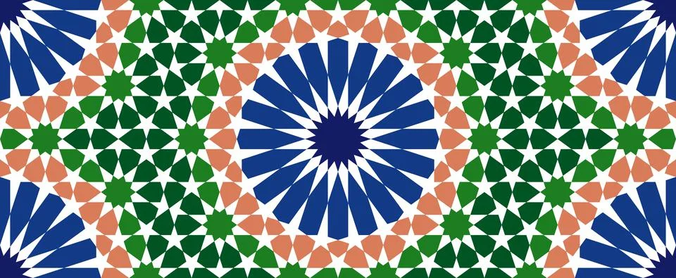 Persian geometric Islamic pattern for Ramadan card イラスト素材