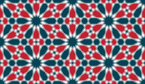 Persian geometric Islamic pattern for Ramadan card イラスト素材