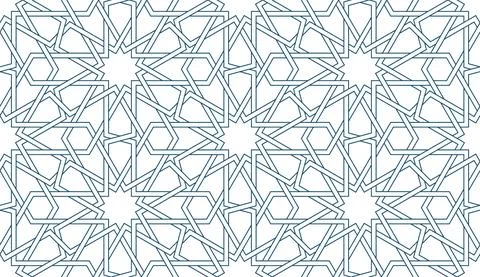 Persian geometric mosaic pattern for Ramadan card Illustrazione stock