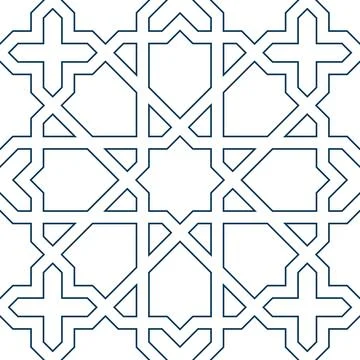 Persian geometric mosaic pattern for Ramadan card Stock Illustration