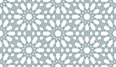 Persian geometric mosaic pattern for Ramadan card Stock Illustration