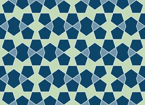 Persian geometric mosaic pattern for Ramadan card Stock Illustration