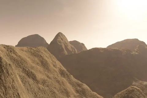 Persian Mountain Fly Over Stock Footage 66614
