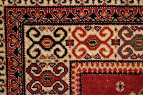 Persian rug pattern geometric pattern old Persian carpet closeup Copyright... Stock Photos