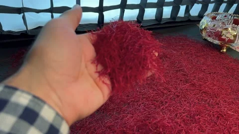 Persian saffron quality control process Stock Footage 171235011
