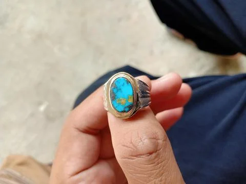 Persian turquoise ring Stock Photos