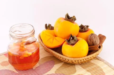 Persimmon and sweet of it Stock Photos