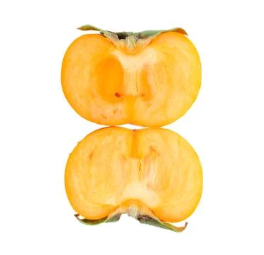 Persimmon fresh close up on background. Stock Photos