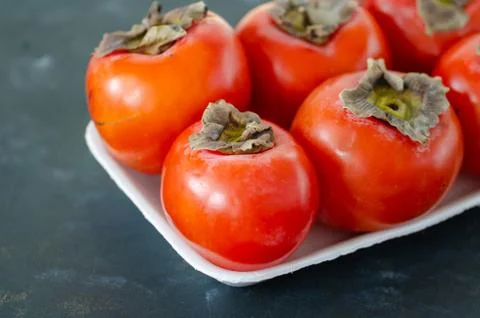 Persimmon fruit ,close up. Stock Photos