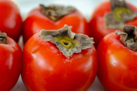 Persimmon fruit ,close up. Stock Photos