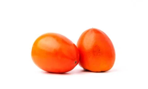 Persimmon fruit isolated on white background. Stock Photos