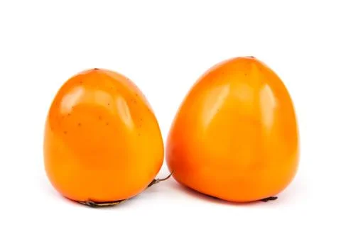 Persimmon fruit isolated on a white background Stock Photos