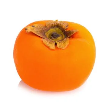 Persimmon fruit isolated on white background Stock Photos