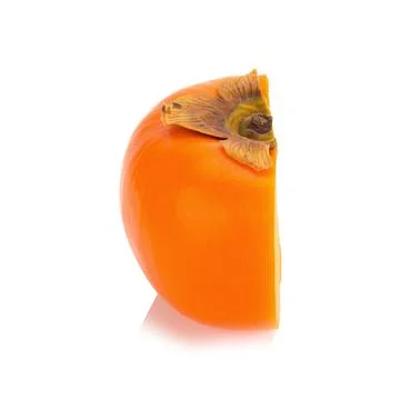 Persimmon fruit isolated on white background Stock Photos