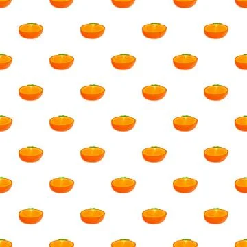 Persimmon fruit summer seamless pattern on white background Stock Illustration