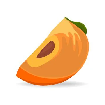 Persimmon isolated on a white background. A concept for stickers, posters, po Stock Illustration