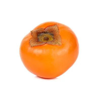 Persimmon isolated on the white background Stock Photos