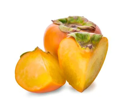 Persimmon isolated on white background Stock Photos