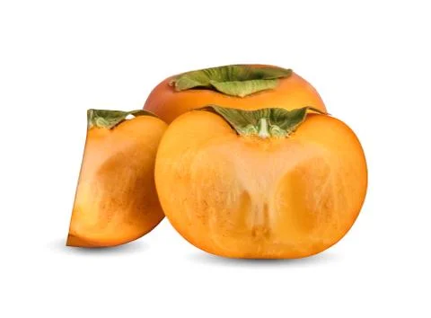 Persimmon isolated on white background Stock Photos