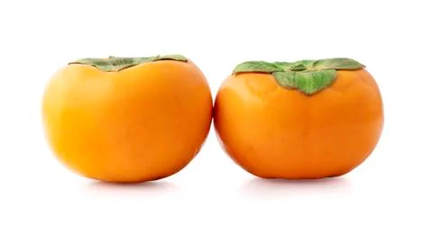 Persimmon isolated on white a background Stock Photos