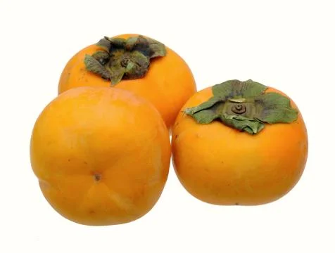 Persimmon isolated on white Stock Photos