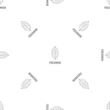Persimmon leaf pattern seamless vector 스톡 일러스트