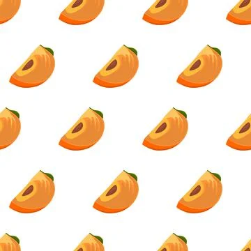 Persimmon pattern  isolated on a white background. A concept for stickers, po Stock Illustration