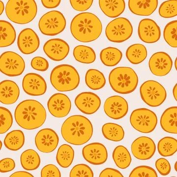 Persimmon seamless pattern Stock Illustration