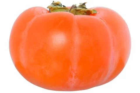 Persimmon single close up Stock Photos