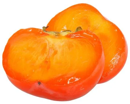 Persimmon single close up Stock Photos