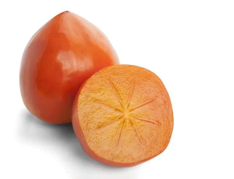 Persimmons isolated on white Stock Photos