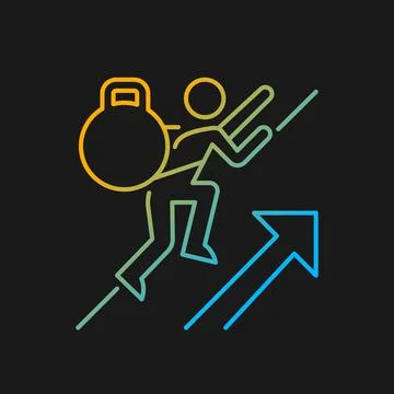 Persistence gradient vector icon for dark theme Stock Illustration