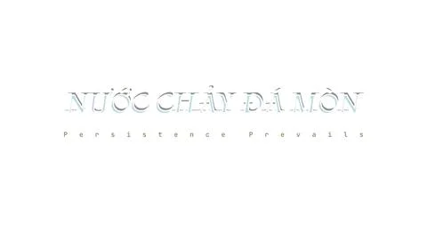 PERSISTENCE PREVAILS written in Vietnamese isolated display type artwork with ne 库存插图