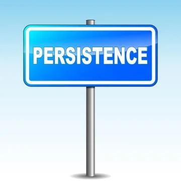 Persistence signpost Stock Illustration