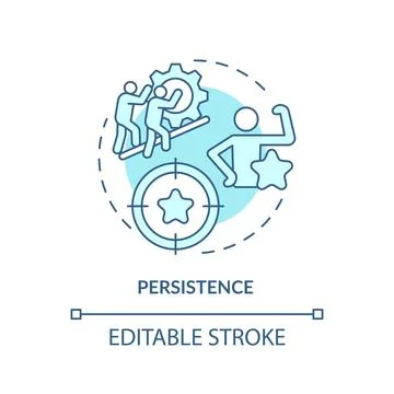 Persistence soft blue concept icon Stock Illustration