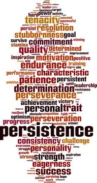 Persistence word cloud Stock Illustration